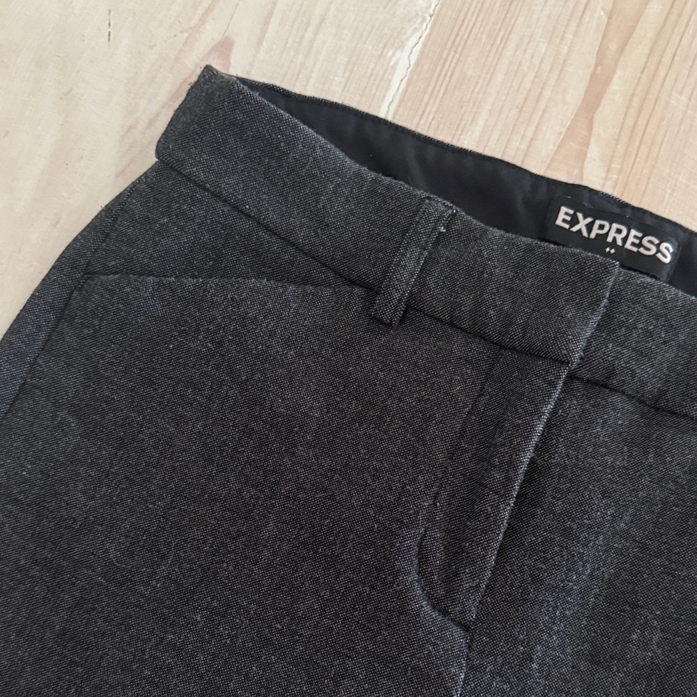 Women's Black tweed like Slim Fit Pants - Picture 4 of 6